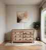 Trendy Sheesham Wood Chest of Drawers in Oak Finish