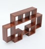 Sheesham Wood Honey Wall Shelf