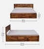 Arcadia Sheesham Wood King Size Bed in Brown Colour with Box Storage