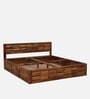 Arcadia Sheesham Wood King Size Bed in Brown Colour with Box Storage