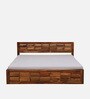 Arcadia Sheesham Wood King Size Bed in Brown Colour with Box Storage