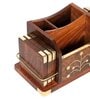 Sheesham Wood Pen Stand With Coaster