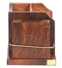 Sheesham Wood Pen Stand With Coaster