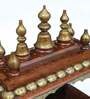 Copper Sheesham Wood & MDF Wall Mounted Mandir Without Door
