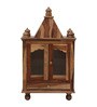 Natural Finish Sheesham Wood Floor Rested Mandir With Door