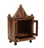 Natural Finish Sheesham Wood Floor Rested Mandir With Door