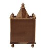 Natural Finish Sheesham Wood Floor Rested Mandir With Door
