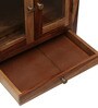 Natural Finish Sheesham Wood Floor Rested Mandir With Door
