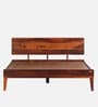 Sheesham Wood Queen Size Bed in Honey Brown Finish