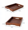 Wooden Rectangle Serving Trays Set of 2