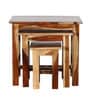 Sheesham Wood Versatile Set Of Three Stools