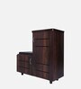 Sheffield 2 Single Door L ShapeShoe Rack with Seating in Brown Finish