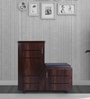 Hallam Shoe Rack With Seating In Brown Finish
