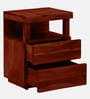 Sheffield Sheesham Wood Bedside Table In Scratch Resistant Honey Oak Finish With Drawers