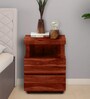 Sheffield Sheesham Wood Bedside Table In Scratch Resistant Honey Oak Finish With Drawers