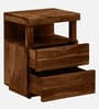Sheffield Sheesham Wood Bedside Table In Scratch Resistant Provincial Teak Finish With Drawers
