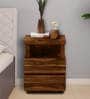 Sheffield Sheesham Wood Bedside Table In Scratch Resistant Provincial Teak Finish With Drawers