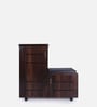 Hallam Shoe Rack With Seating In Brown Finish