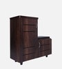 Hallam Shoe Rack With Seating In Brown Finish