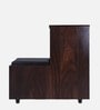 Hallam Shoe Rack With Seating In Brown Finish