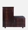 Hallam Shoe Rack With Seating In Brown Finish