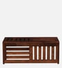 Sheffield Solid Wood Nesting Coffee Table Set in Honey Oak Finish With Cushioned Stools