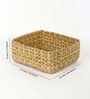 (1Pc) Beige Seagrass Handmade Eco-Friendly Table Organizer & Storage Basket