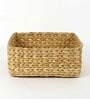 (1Pc) Beige Seagrass Handmade Eco-Friendly Table Organizer & Storage Basket