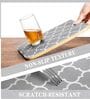 Kitchen Shelf Liner Plastic Grey Window Pattern