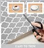 Kitchen Shelf Liner Plastic Grey Window Pattern