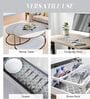 Kitchen Shelf Liner Plastic Grey Window Pattern