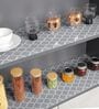 Kitchen Shelf Liner Plastic Grey Window Pattern