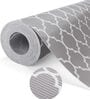 Kitchen Shelf Liner Plastic Grey Window Pattern