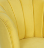 Shell Luxury Velvet Barrel Chair In Yellow Colour