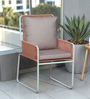 Shenzi Metal Cafe Outdoor Chair In White Colour