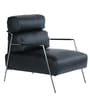 Shephard Leather Lounge Chair in Black Colour