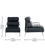 Shephard Leather Lounge Chair in Black Colour