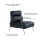 Shephard Leather Lounge Chair in Black Colour
