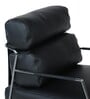 Shephard Leather Lounge Chair in Black Colour