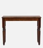 Sheraton Teak Wood Console Table In Provincial Teak Finish