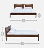 Sheraton Imported Latin Teak Wood King Size Bed in Provincial teak Finish
