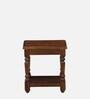 Sheraton Imported Latin Teak Wood Nightstand in Provincial teak Finish