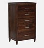 Sheraton Sheesham Wood Chest Of Drawers In Scratch Resistant Provincial Teak Finish