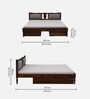 Sheraton Sheesham Wood Queen Size Bed In Provincial Teak Finish With Drawer Storage