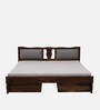 Sheraton Sheesham Wood Queen Size Bed In Provincial Teak Finish With Drawer Storage