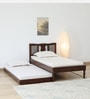 Sheraton Sheesham Wood Single Bed In Provincial Teak Finish With Trundle