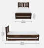 Sheraton Sheesham Wood Single Bed In Provincial Teak Finish With Trundle