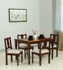 Sheraton Imported Latin Teak Wood 4 Seater Dining Set In Provinicial Teak Finish