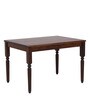 Sheraton Imported Latin Teak Wood 4 Seater Dining Set In Provinicial Teak Finish