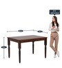 Sheraton Imported Latin Teak Wood 4 Seater Dining Set In Provinicial Teak Finish